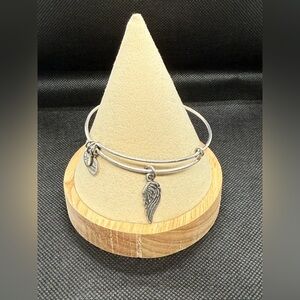 Alex and Ani Silver Bracelet with Wing Charm